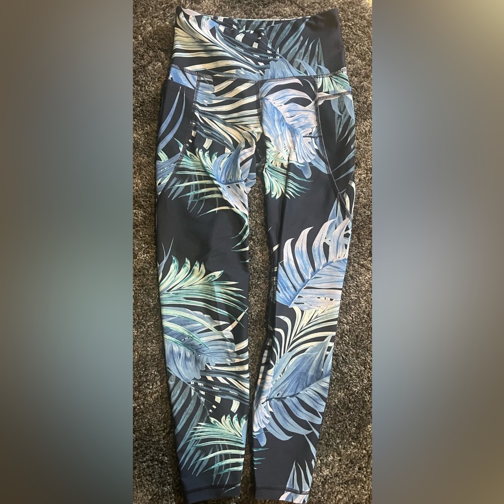 Old Navy Tropical Print Leggings - Blue and Green